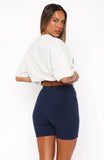 Offstage Ribbed Bike Shorts Space Navy