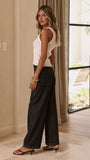 Yuko Front Pocket Straight Leg Jeans Dark Wash