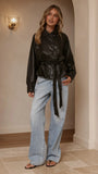 Marzia Tie Waist Jacket Black