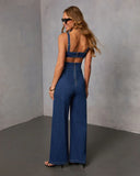 Weekend Blue Sleeveless Denim Jumpsuit