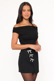 Darina Off Shoulder Top Black