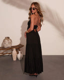Serene Pathway Chiffon Maxi Dress