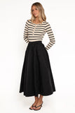 Yuki Circle Skirt Black