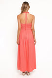 Marie Halterneck Maxi Dress Coral