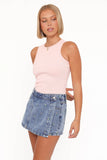 Ari Ribbed Tank Top Petal Pink