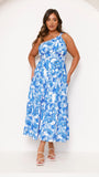 Jayma Maxi Dress Blue Floral