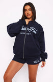 Season 7 Zip Front Hoodie Deep Sea