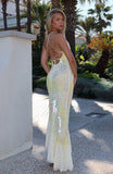 Seaside Darling Sequin Maxi Dress Lemon