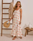 Retro Daydream Polka Dot Maxi Dress