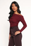 Cer Knit Top Cherry Chocolate