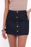 Narla Mini Skirt Dark Denim