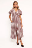 Robinson Maxi Dress Brown Gingham