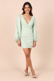 Emilina Long Sleeve Mini Dress Sage