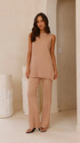 Megan Knit Pants Camel