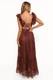 Harmony Maxi Dress Brown Floral