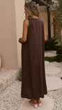 Aliah Maxi Dress Chocolate