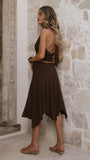 Taylin Midi Skirt Brown