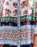 Rochester Printed Satin Button Down Tunic
