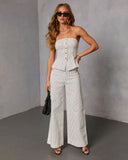 Light Touch Pinstripe Strapless Top