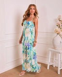 Gallery Brilliance Pleated Floral Maxi Dress