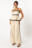 Mollymook Top Cream Black