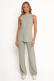 Ellory Knitted Pants Set Light Sage