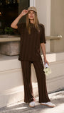 Bayu Knit Pants Brown
