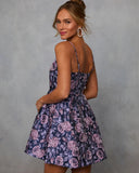 Jackline Floral Jacquard Mini Dress