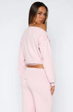 Cant Find The Words Knit Sweater Pink
