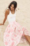 Miami Maxi Skirt Pink Floral