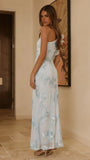 Darlee Maxi Dress Baby Blue Floral