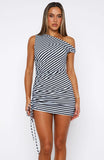 Trip Of A Lifetime Mini Dress Sky Choc Stripe