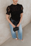 Adeline Peplum Top Black