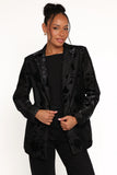Ollie Burnout Blazer Black Velvet