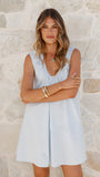 Vanessa Oversized Mini Dress Blue
