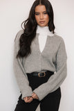 Astor Classic Button Up Cardigan Light Grey