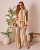 Poolside Daydream Striped Crochet Cover Up Pants