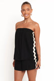 Kristia Strapless Romper Black