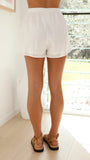 Iveena Top and Shorts Set White