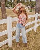 Wild Petal Floral Tapestry Top