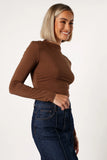 Wanda Long Sleeve Top Coco Brown
