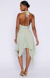 Reminiscing Halter Midi Dress Mint