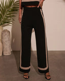 Cool Again Contrast Trim Pants