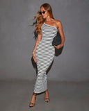 Mckinley Ribbed Knit Striped Maxi Dress