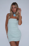 Keep Falling Strapless Mini Dress Mint