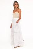 Peony Maxi Skirt White