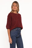 Lilith Knit Top Wine