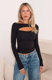 You Just Get Better Long Sleeve Top Black