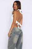 All I Needed Halter Top White