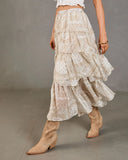 Sunset Drifter Tiered Paisley Maxi Skirt
